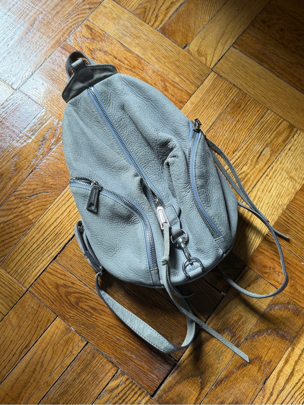 Rebecca Minkoff Mini Julian Pebbled Leather Coveratable Sling Backpack